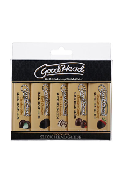 Doc Johnson Slick Head Glide - Σοκολάτες - Συσκευασία 5 τεμαχίων - 1 fl oz / ...
