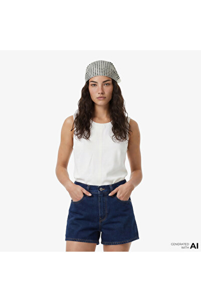 Calvin Klein Heavy Textured Kadın Beyaz Gömlek