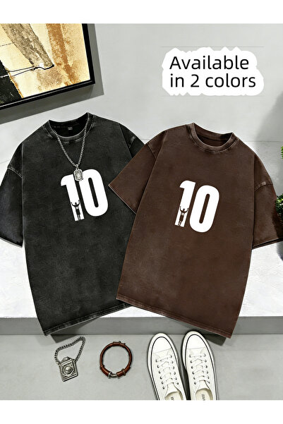 Little YELLOW Duck 230g Men's Washed Distressed Cotton Short-sleeved T-shirt ...