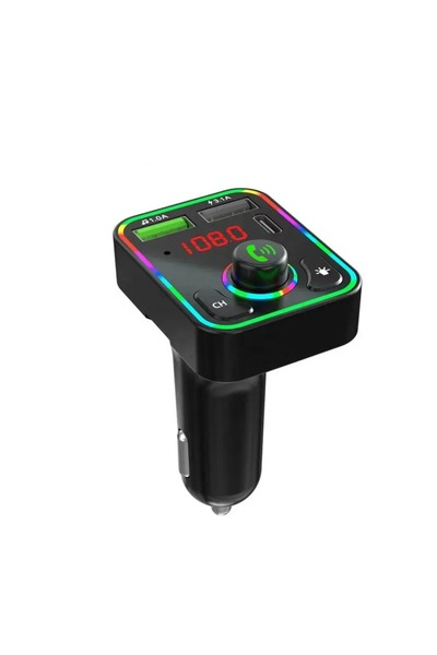 AUTONAV Modulator FM Auto, Bluetooth 5, USB 3.1A, 1A, USB-C, Radio FM, Lumini...