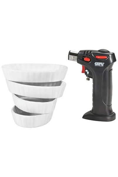 GEFU Set vase si arzator pentru crema de zahar ars,