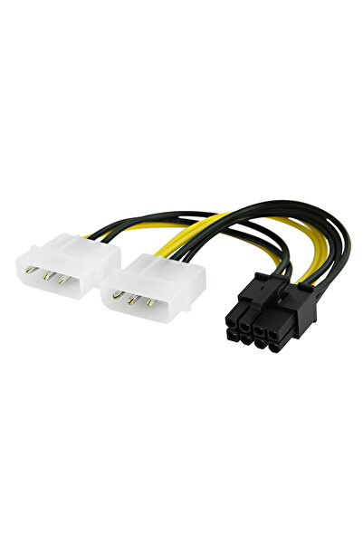 POWERTECH καλώδιο PCIe 8pin σε 2x molex 3pin CAB-W051, 0.15m