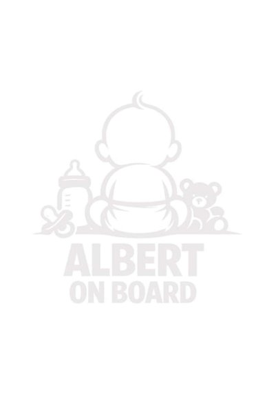 OEM Autocolant decorativ auto  "ALBERT ON BOARD ", 10cm, Alb
