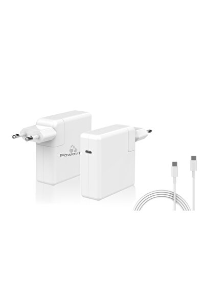 POWERTECH Φορτιστής laptop PT-704 για Apple, USB Type-C PD, 61W, λευκό