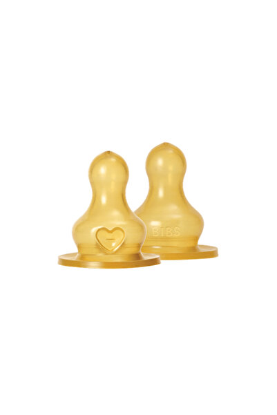 Bibs Set 2 tetine pentru biberon BIBS, latex, flux lent