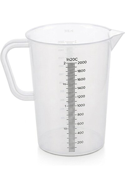 Cuisine Art 2000ml PP Plastic Measuring Jug – BPAFree White Graduated Beaker ...