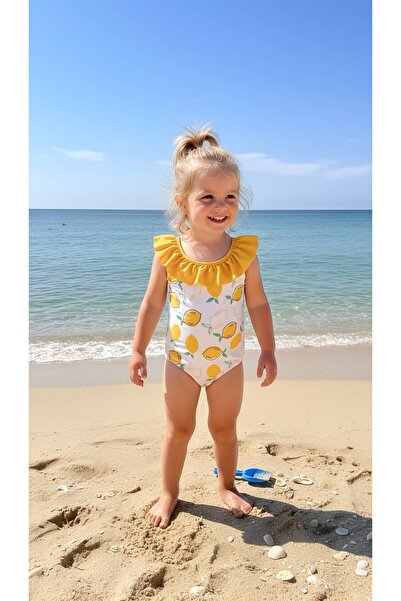 mirkidsclub Girls' Ruffle Collar Swimsuit – One-Piece Stylish and Stretchy Sw...