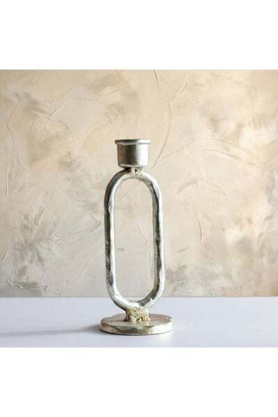 Danube Home Mirabella Chrome Candle Holder 7.5x7.5x18.5cm Decorative Stand