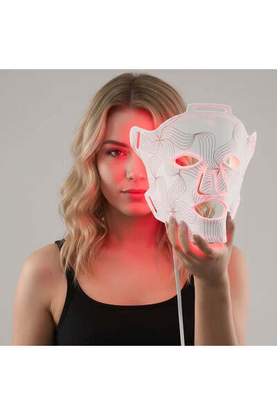 Promagg Masca facială LED anti-îmbătrânire Promagg, Lumină roșie și infraroșie