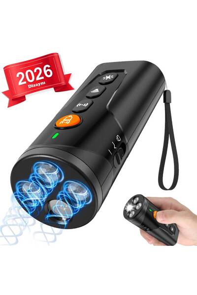 2026 Yeni Model Ultrasonik Köpek Kovucu Cihaz Flaş Işıklı (USB-C Şarj Edilebilir)