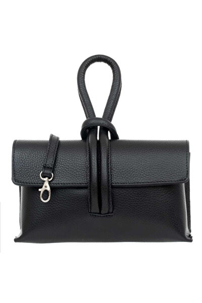 Vera Pelle Geantă de damă din piele Nodo Negru