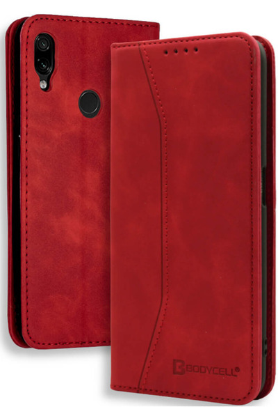 Bodycell Θήκη - Πορτοφόλι Xiaomi Redmi Note 7 / Note 7 Pro - Red