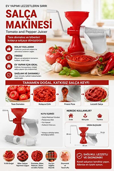 ASG DOMATES & BİBER SALÇA VE PÜRE MAKİNASI Ev Yapımı Doğal Salçanın En Pratik...