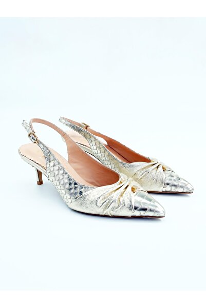Tenau Women's Genuine Leather Shoes Gold
