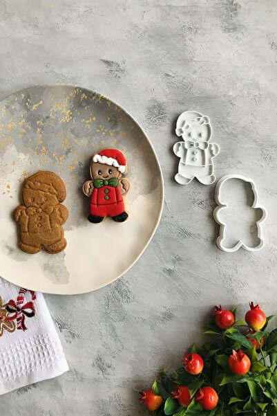 Yıldızan Adn Shop White Hat Cookie Man Dough Sculptor/Cookie Mold / 6X9 cm 92...