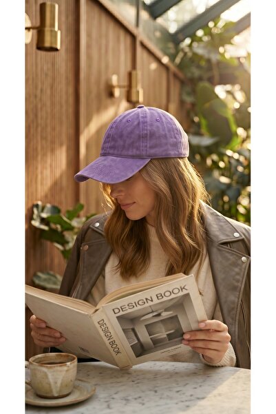 3D Unisex Haki Düz Eskitme Şapka