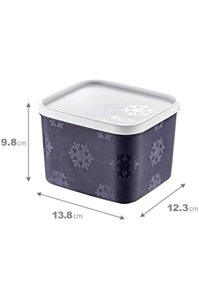 Yıldızan Mrt Shop Set of 4 No Frost Storage Containers Navy Blue 1250 ml 1181802