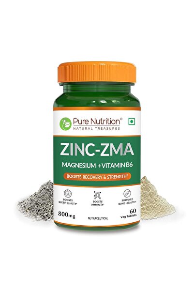 Pure Nutrition Zinc ZMA – 60 Veg Tablets | 800mg Zinc, Magnesium Aspartate & ...