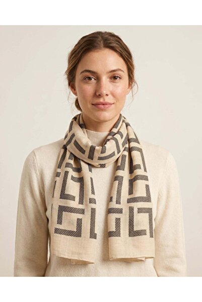 REDTAG Women Beige Printed Scarf