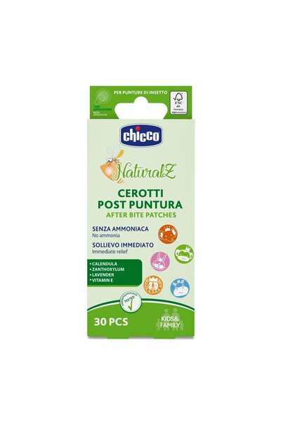 Chicco Plasturi NaturalZ pentru înțepături de insecte, 30 buc., 3 ani+
