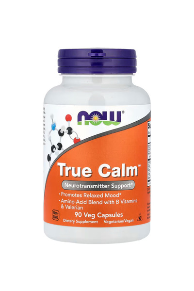 Now Foods Amino Acids, True Calm, with Magnesium, GABA, B Vitamins & More, 90...