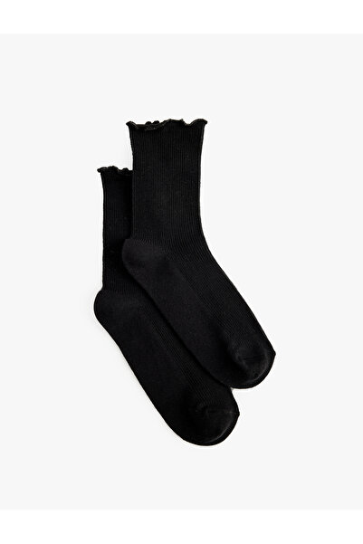 Koton Ruffled Cotton Socks