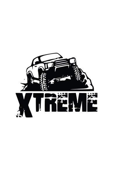 Amo-Stickers Car Sticker Off Road Extreme 30cm Green