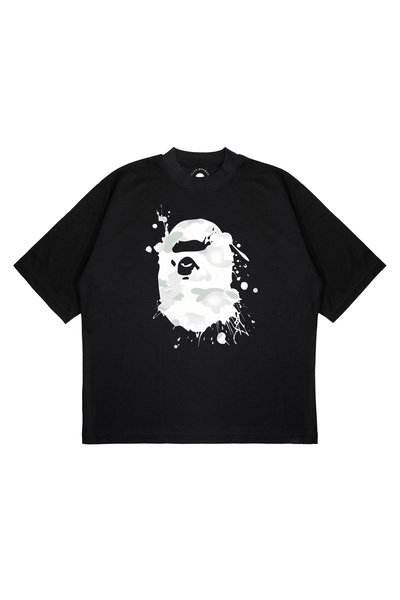 PURE EFFECT Unisex Oversize a Bathing Ape City Camo Painting Printed Boxy Fit...