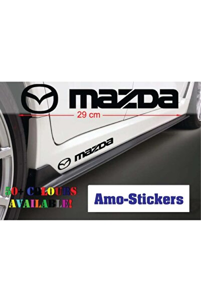Amo-Stickers Страничен стикер за кола Мазда, 30см, черен