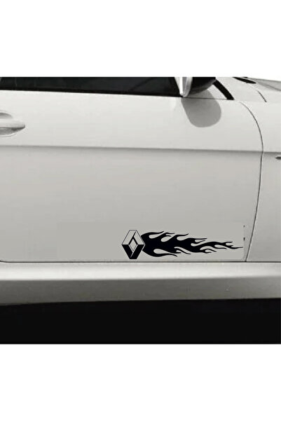 Amo-Stickers Sticker auto Renault Flames 30cm Rosu