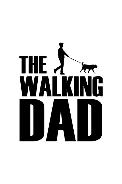 Amo-Stickers Sticker The walking DAD 2 70cm Negru