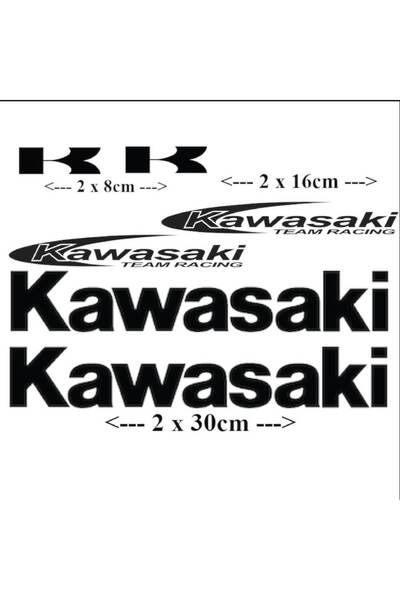 Amo-Stickers Αυτοκόλλητο μοτοσικλέτας Kawasaki, Σετ άνω και κάτω μέρους, 4 τε...