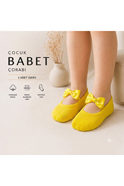 damlakidsmoda Girl Child Baby Ballerina Socks Yellow