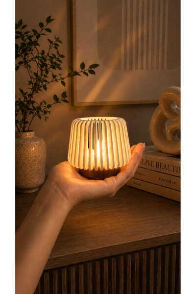 ASYDESIGN Dekoratif Led Tealight Mumluk | Masaüstü Aydınlatma | 1 Adet
