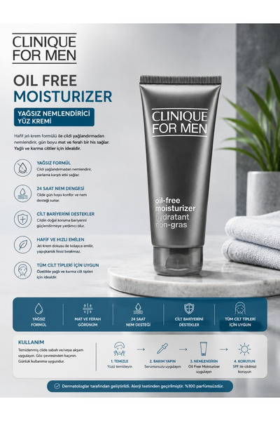 Clinique For Men Oil Free Moisturizer 100 ml - Professional Facial Care for Men