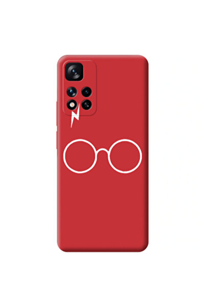 Other Xiaomi Redmi Note 11 Pro 5G glasses Red Colored Silicone TPU Θήκη