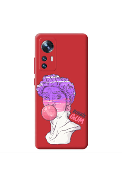 Other Xiaomi Mi 12 Pin Bubble Red Colored Silicone TPU Θήκη