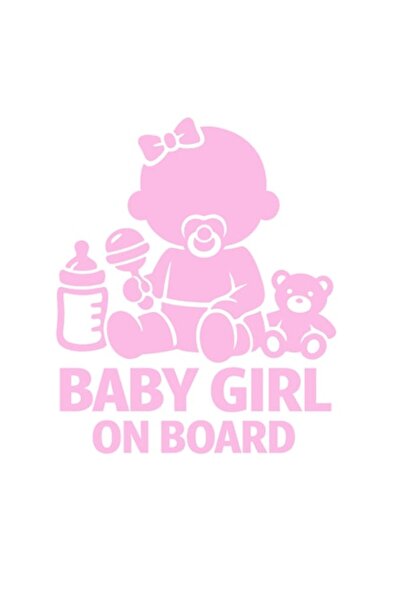 OEM Autocolant decorativ auto  "BEBE FETIȚĂ LA BORD ", M9, 10cm, Roz