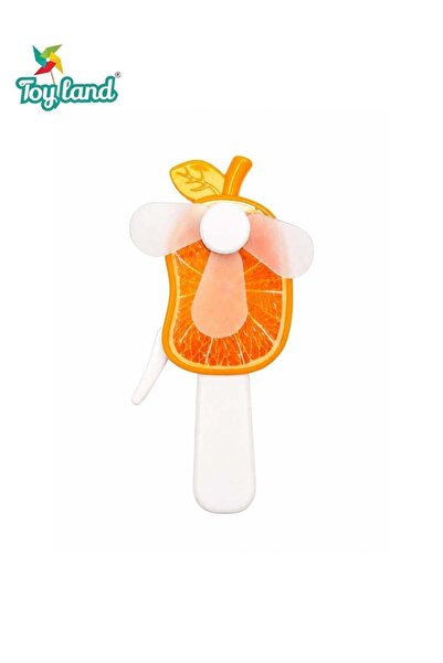 TOY LAND Portable Orange-Shaped Mini Handheld Fan for Kids & Adults, Manual P...