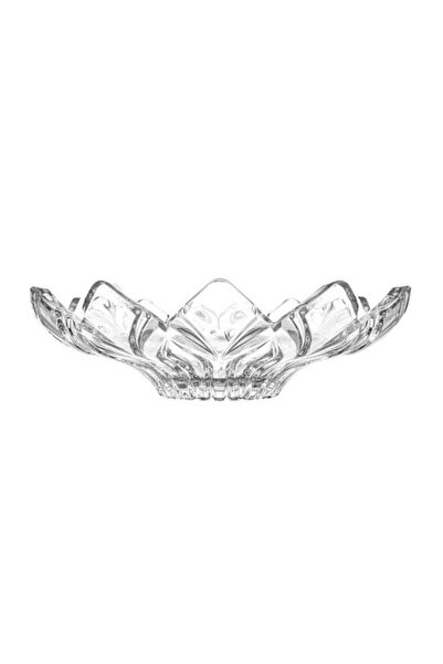 Mondo Villa Large Shallow Bowl 33 CM - Elegant Clear Glass Serveware for Mode...
