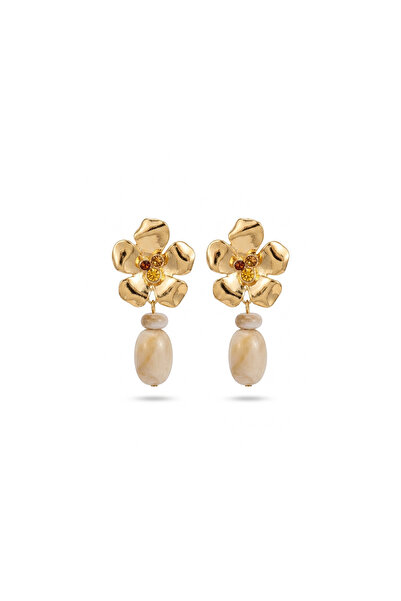 Charmist Flora Pearl Earrings Cream