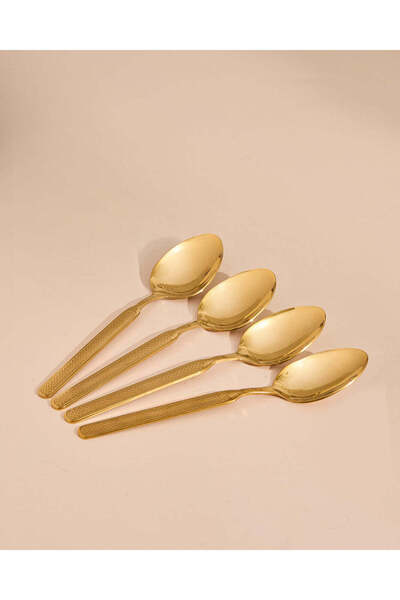 REDTAG Gold Tea Spoon Set Embossed (4 Piece)