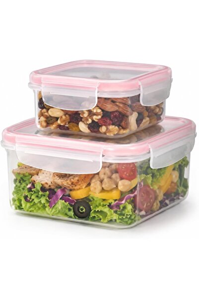 Blackstone Airtight Plastic Food Storage Container Set, 2 PC with Locking Lid...