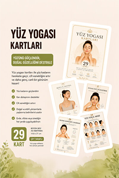Yogatoon Kids World Facial Yoga Cards |   Large Size (A5) 29 Double-Sided Pre...