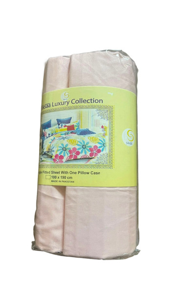 SILKSAA FITTED SHEET WITH PILLOW CASE