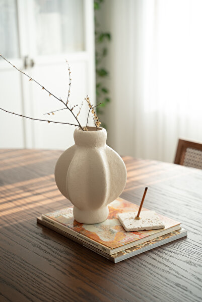 Dekorzdükkan Rowan Textured Ceramic Vase