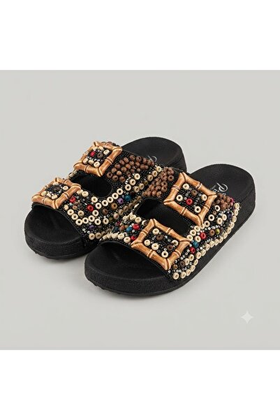 KİNDEP (Piomi) Soft Comfortable Sole Daily Women's Slippers Black