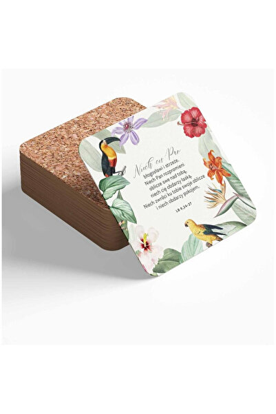 Szaron Figurina multicolor 10x10x0cm set cu suport de pluta si citat biblic