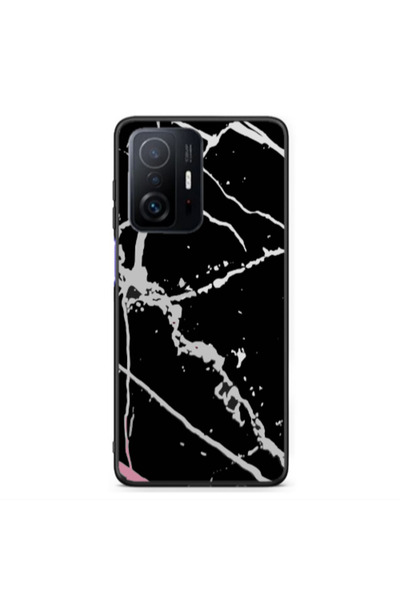 Other Xiaomi Redmi Note 11 T Marble Cream Cracks Black Glossy Θήκη