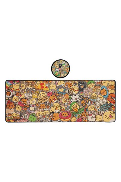 Fanattik Zestaw Fuzzballs, mousepad si suport pentru cana, multicolor, 800x30...
